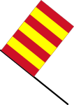 Yellowred stripped flag